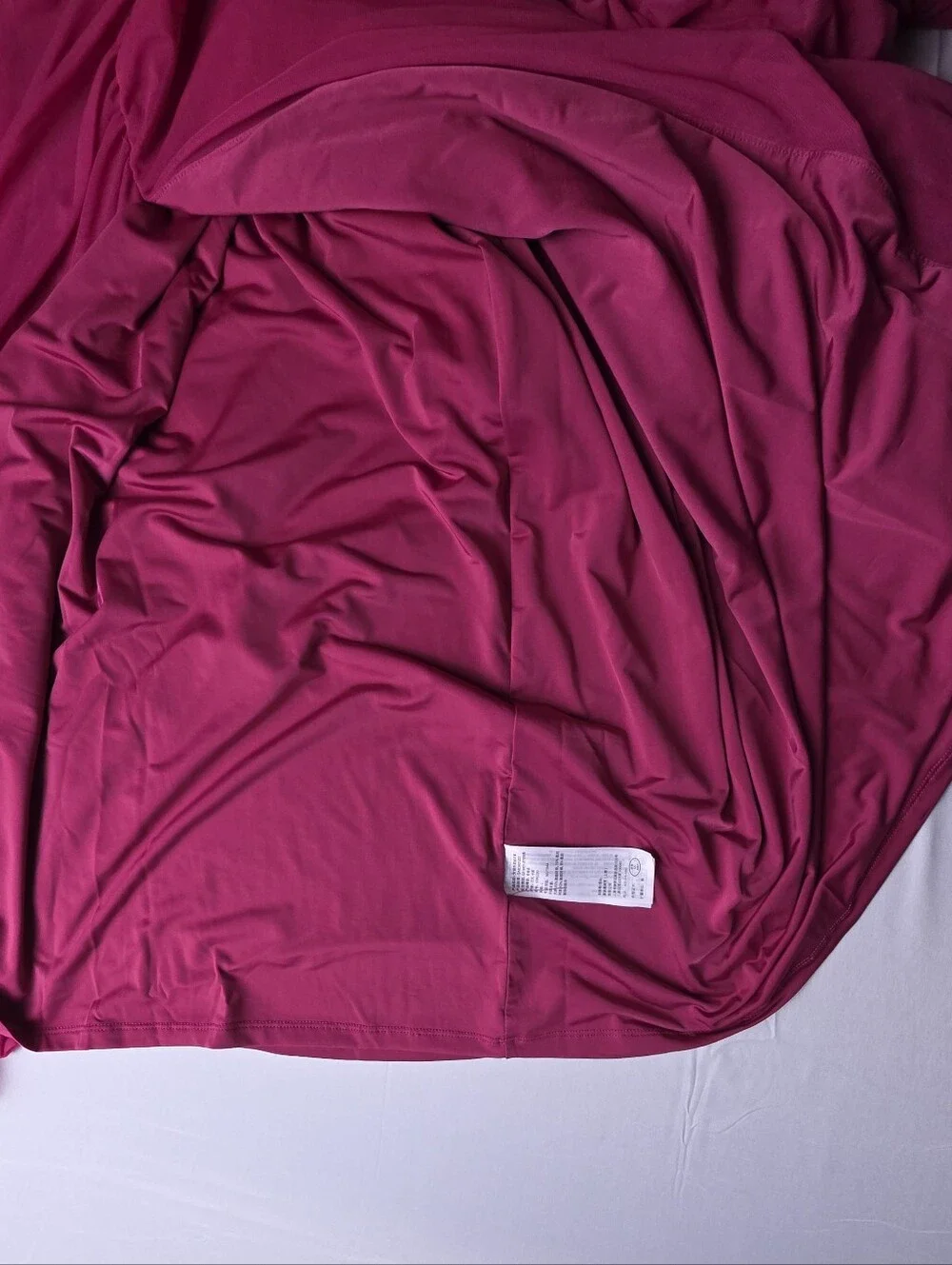 Abercrombie & Fitch Draped Ruched Mesh Cowl-neck Maxi Dress In Berry EUC